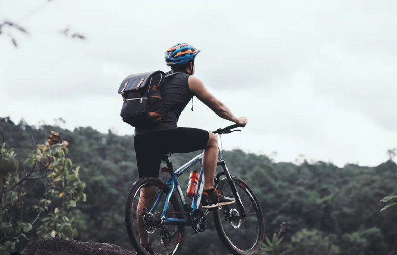 man on a bike